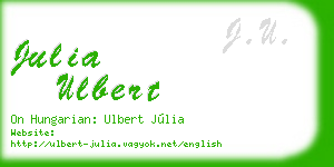 julia ulbert business card
